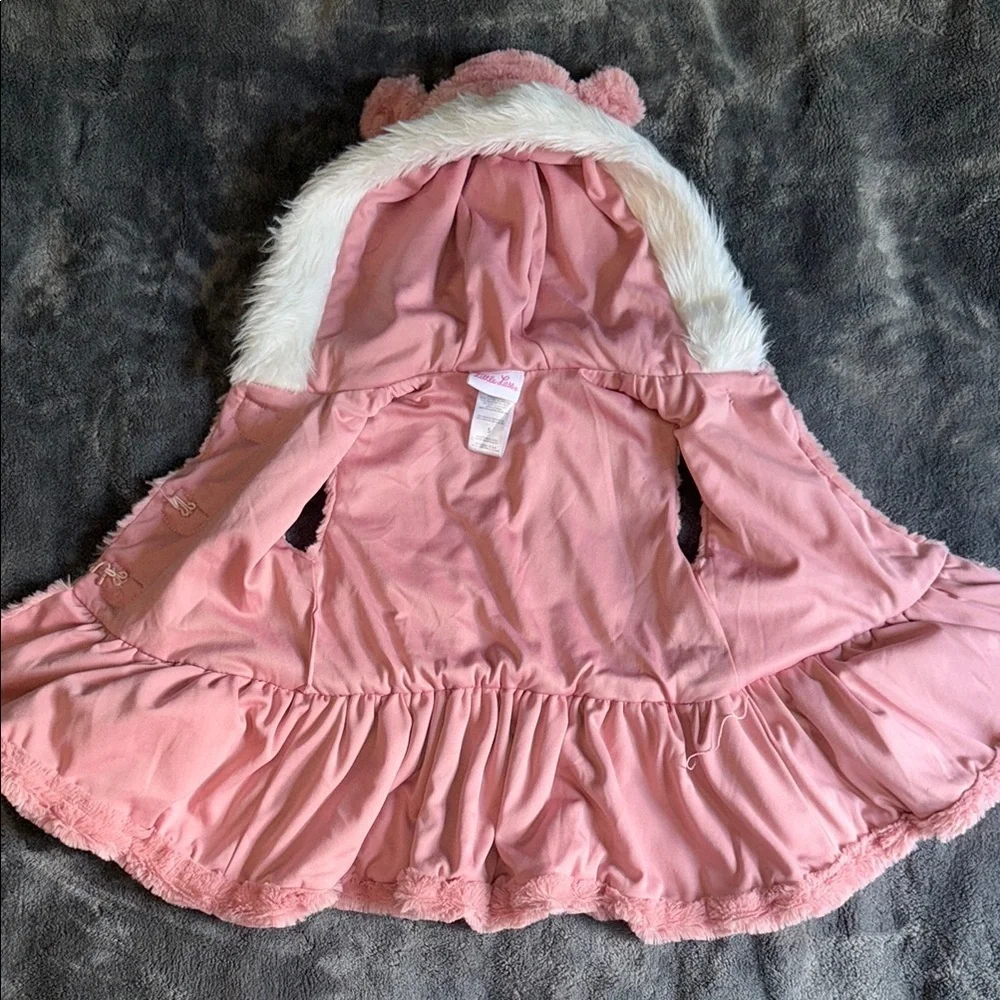 Little Lass Pink Hooded Vest with Bear Ears